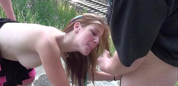 Sexy teen girl in PUBLIC swx threesome Part 6